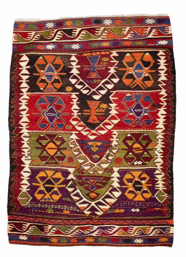 Andrea Wool Kilim Rug – Anatolian Flat Weave Carpet from Konya